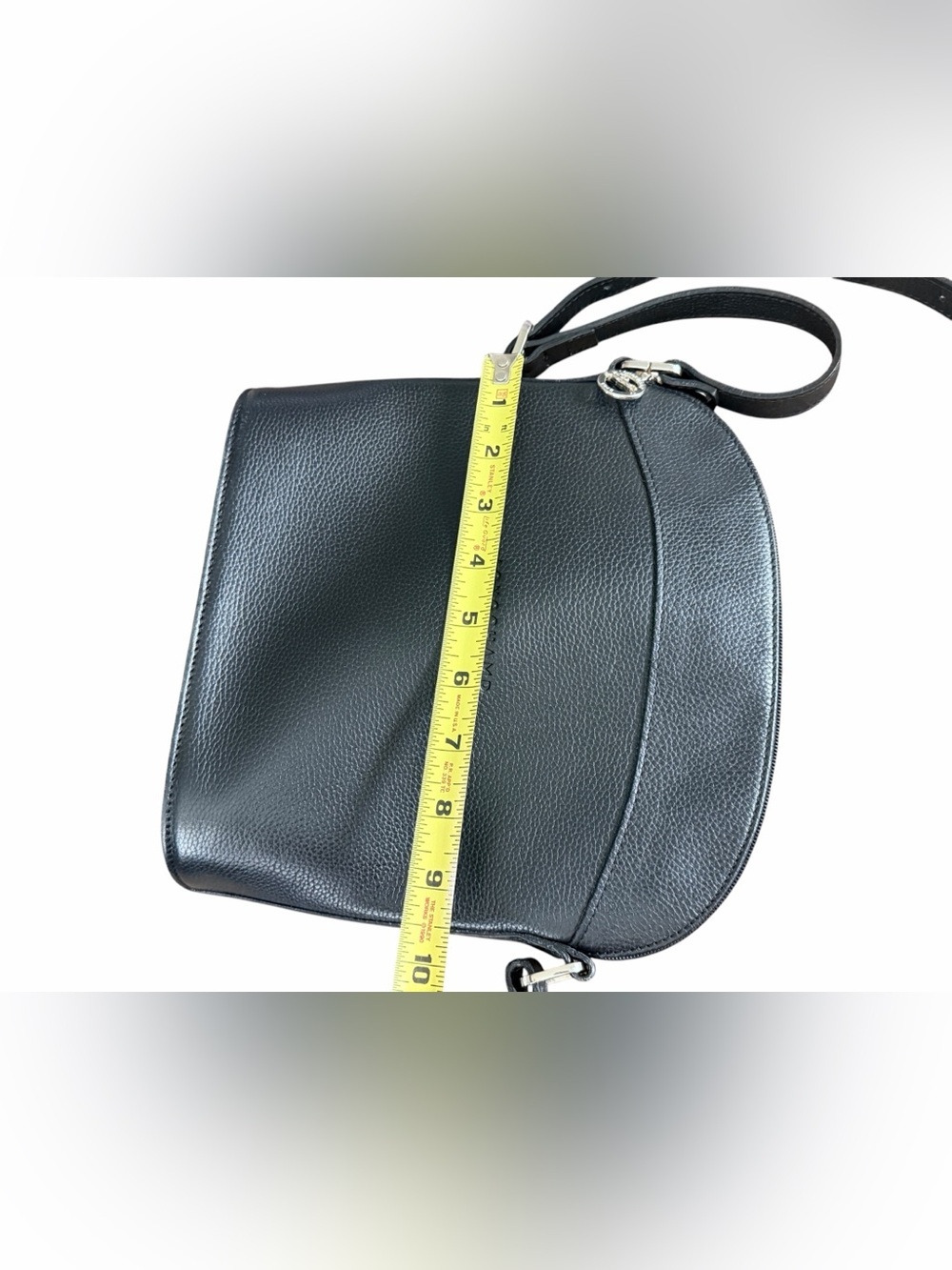 Vintage Longchamp Le Foulonné Pebbled Leather Crossbody Bag Made in France - Picture 10 of 10